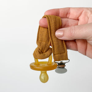 The Classic Gauze Pacifier Clip - MANY COLORS AVAILABLE - Charley Charles