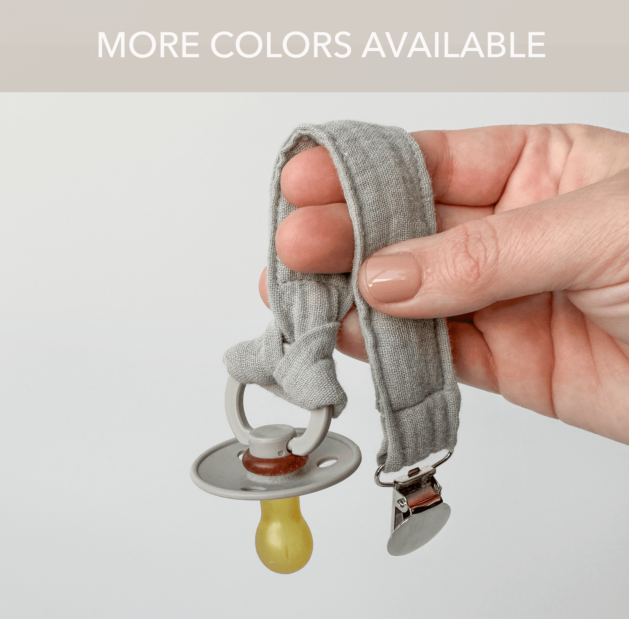 The Classic Gauze Pacifier Clip - MANY COLORS AVAILABLE - Charley Charles