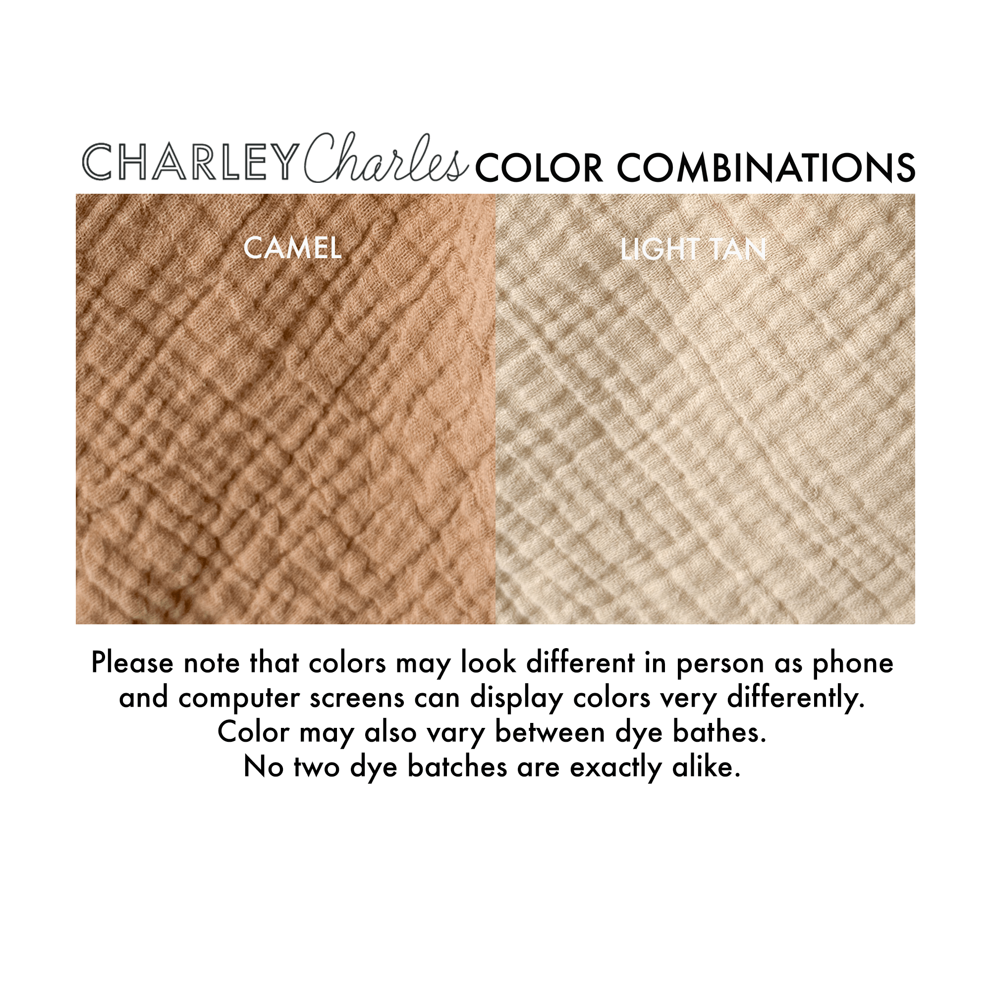 Cotton Gauze Napkin - 12X12 - Many Colors Available - Charley Charles