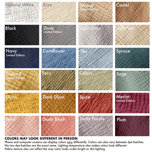 Lightweight Cotton / Washcloth / MULTIPLE COLORS - Charley Charles