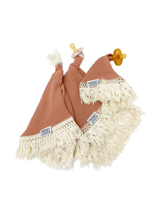 The Fringe Pacifier Blanket - 2 Sizes - MANY COLORS AVAILABLE - Charley Charles