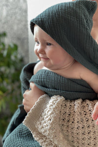 Cotton Gauze Hooded Baby Towels - Many Colors Available - Charley Charles