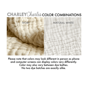 The Snuggle Blanket - 6 Layers of cotton gauze / MORE COLORS AVAILABLE - Charley Charles