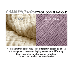 The Snuggle Blanket - 6 Layers of cotton gauze / MORE COLORS AVAILABLE - Charley Charles
